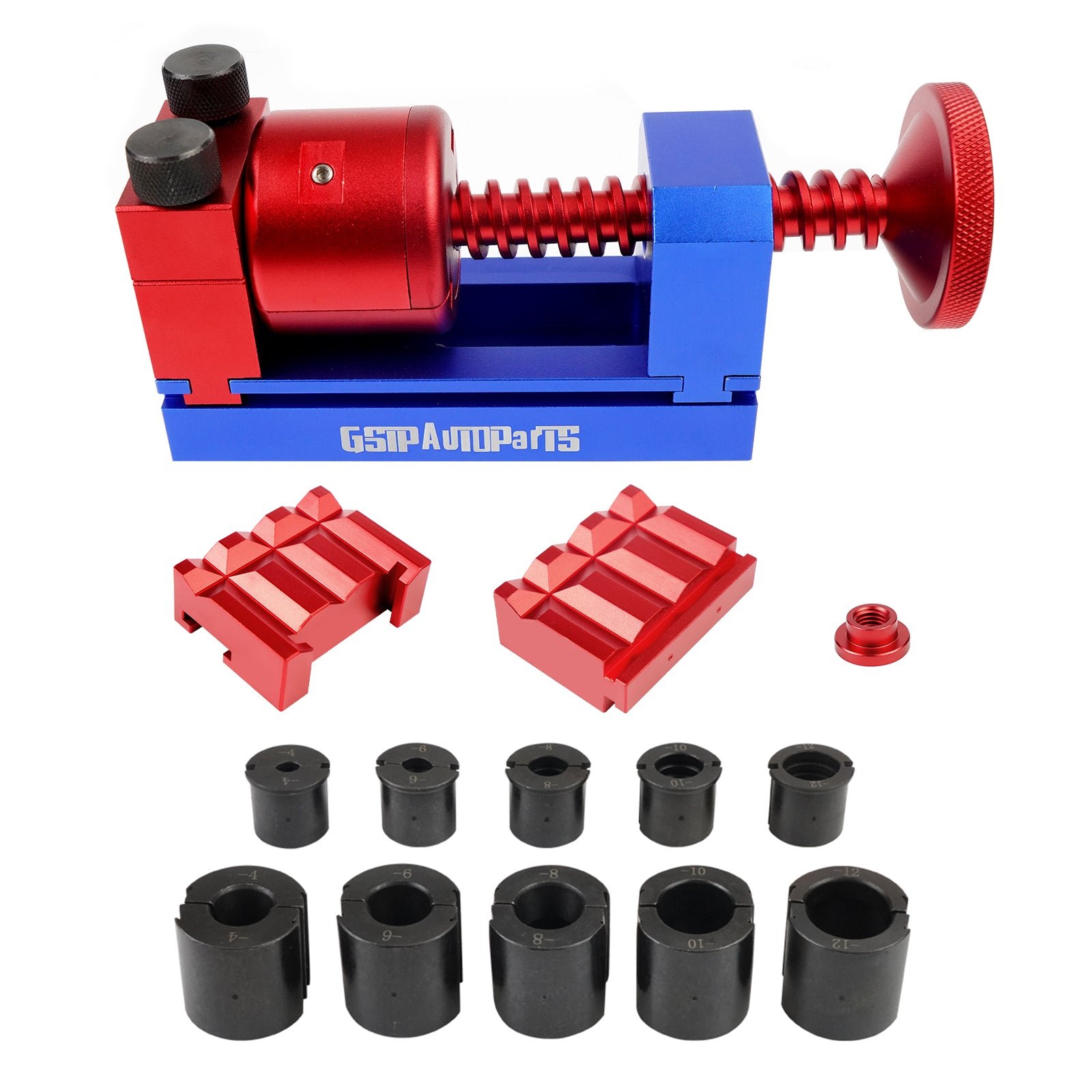 10_63a0d585-3dfc-417f-927b-688ba16d5d82 Aluminum Rotary Fuel Hose AN Fitting Installation Tool Kit, Hose and Fitting Assembly Kit, AN4 to AN12 - Image 1