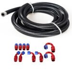 10/16/20FT 6AN CPE Fuel line Hose Braided Nylon Stainless Steel Oil Gas - Image 35