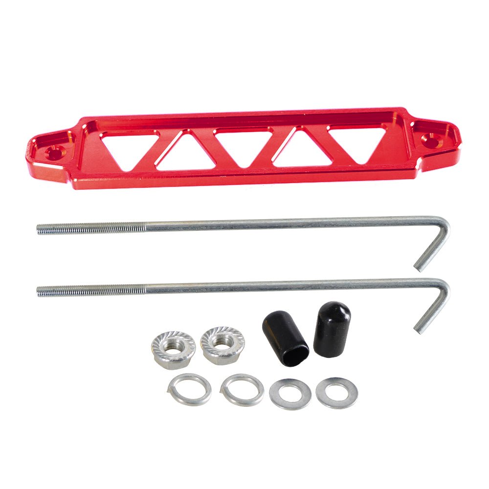 12.1 10" Battery Hold Down Sets,With Billet Aluminum Battery Tie Down Bracket And 18-8(304) Stainless Steel J bolts - Image 1