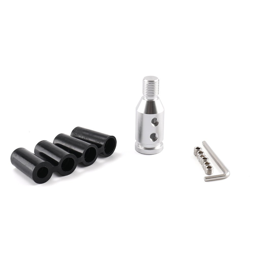 12_1.25_1 GSTP Car Silver Tone Gear Shift Knob Adapter Fit for Non Threaded Shifter - Image 1