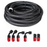 10/16/20FT 6AN CPE Fuel line Hose Braided Nylon Stainless Steel Oil Gas - Image 45