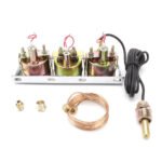 Mechanical 2'' 52mm Chrome Triple Gauge Set Water Temp Oil Pressure AMP Meter - Image 4