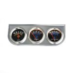 Mechanical 2'' 52mm Chrome Triple Gauge Set Water Temp Oil Pressure AMP Meter - Image 8