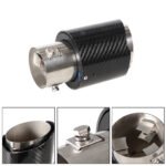 Racing Red Flame Led Exhaust Muffler Tip Carbon Fiber Racing Automobile Car Tail Pipe Light 2.5 Inch Inlet 4 Inch Outlet - Image 3