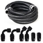 10/16/20FT 10AN CPE Fuel line Hose Braided Nylon Stainless Steel Oil Gas - Image 2