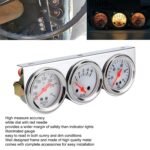 2'' 52mm Mechanical Chrome Triple Gauge Set Water Temp Oil Pressure Volt Meter - Image 5