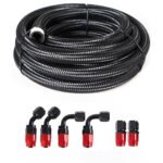 10/16/20FT 6AN CPE Fuel line Hose Braided Nylon Stainless Steel Oil Gas - Image 42