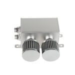 1200ml 1.2L Twin Baffle Dual Filter Engine Oil Catch Can Tank Reservoir AN10 (Polished) - Image 8
