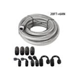10/16/20FT 6AN CPE Fuel line Hose Braided Nylon Stainless Steel Oil Gas - Image 12