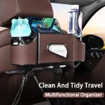 Multifunctional Nappa Leather Car Backseat Organizer - Image 3