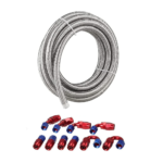 10/16/20FT 10AN CPE Fuel line Hose Braided Nylon Stainless Steel Oil Gas - Image 22