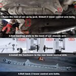 Rear Lower Control Arm Subframe Brace Tie Bar Kit For 92-95 Honda Civic EG - Image 17