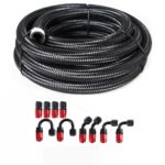 10/16/20FT 6AN CPE Fuel line Hose Braided Nylon Stainless Steel Oil Gas - Image 39