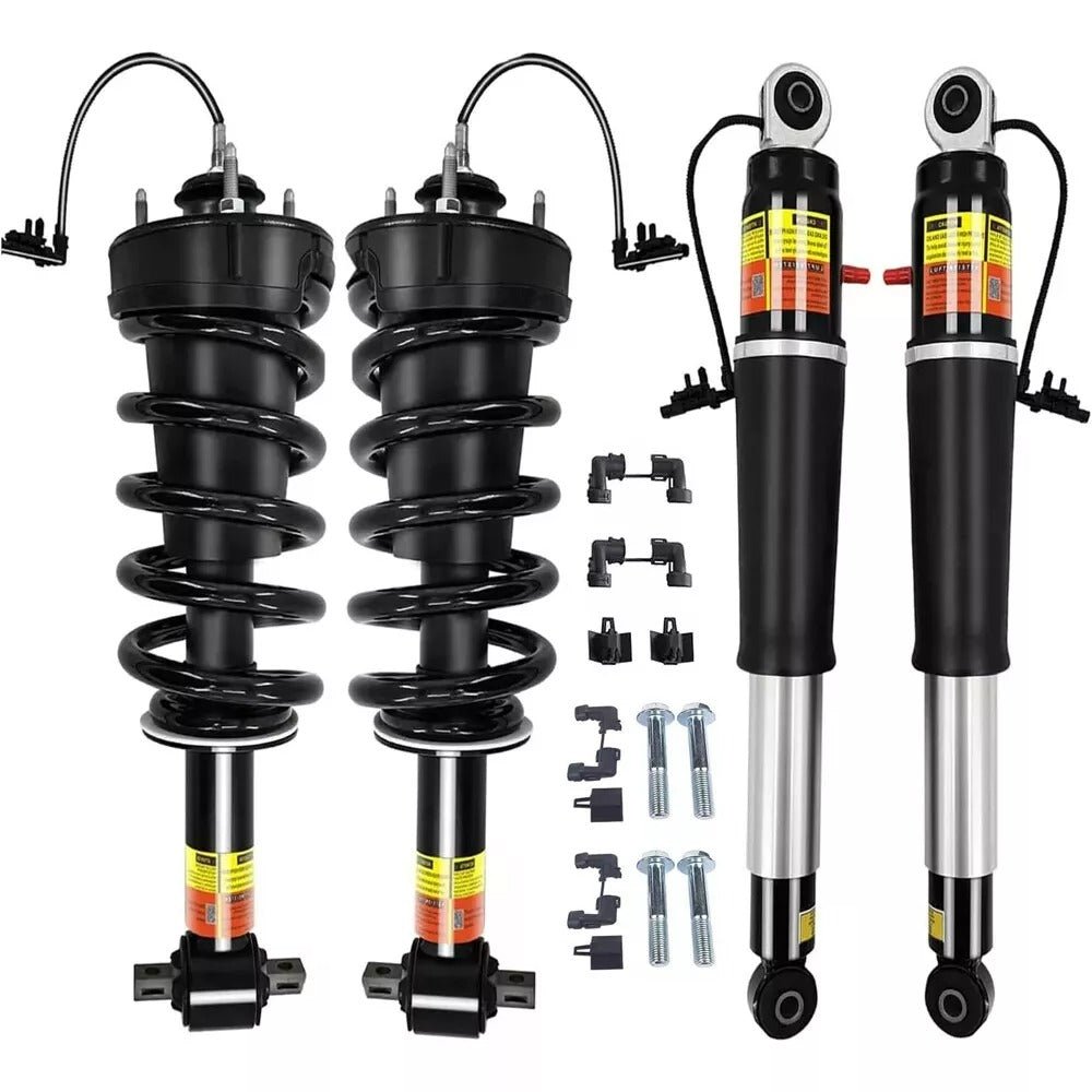 AB-JZQ-010-BK-2_1 FRONT Strut Assy & REAR shock Absorber for 15-21 Escalade Suburban Tahoe Yukon - Image 1