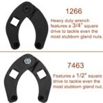 Adjustable Gland Nut Wrench 1266 +7463 Spanner Tool Set for Hydraulic Cylinder - Image 12