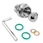 M12.1-1.25 x 15mm Oil Drain Plug Oversize Piggyback, Stainless Steel Self Tapping Oil Pan Thread Repair Kit with O-Ring