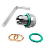 M12.1-1.25 x 15mm Oil Drain Plug Oversize Piggyback, Stainless Steel Self Tapping Oil Pan Thread Repair Kit with O-Ring - Image 4