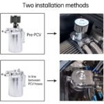 Upgraded Baffled Oil Catch Can with Breather Filter Kit Aluminum Oil Reservoir Tank with 3/8" Strengthened NBR Fuel Line - Image 7