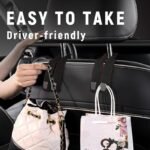 Car Seat Back Alcantara Storage Hook - Double Hook Holder for Convenient Storage - Image 2