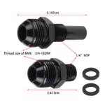 6 AN x 1/4NPS Transmission Oil Cooler Adapter Fittings For GM 1997-2007 4L80E (Pack Of 2) - Image 6