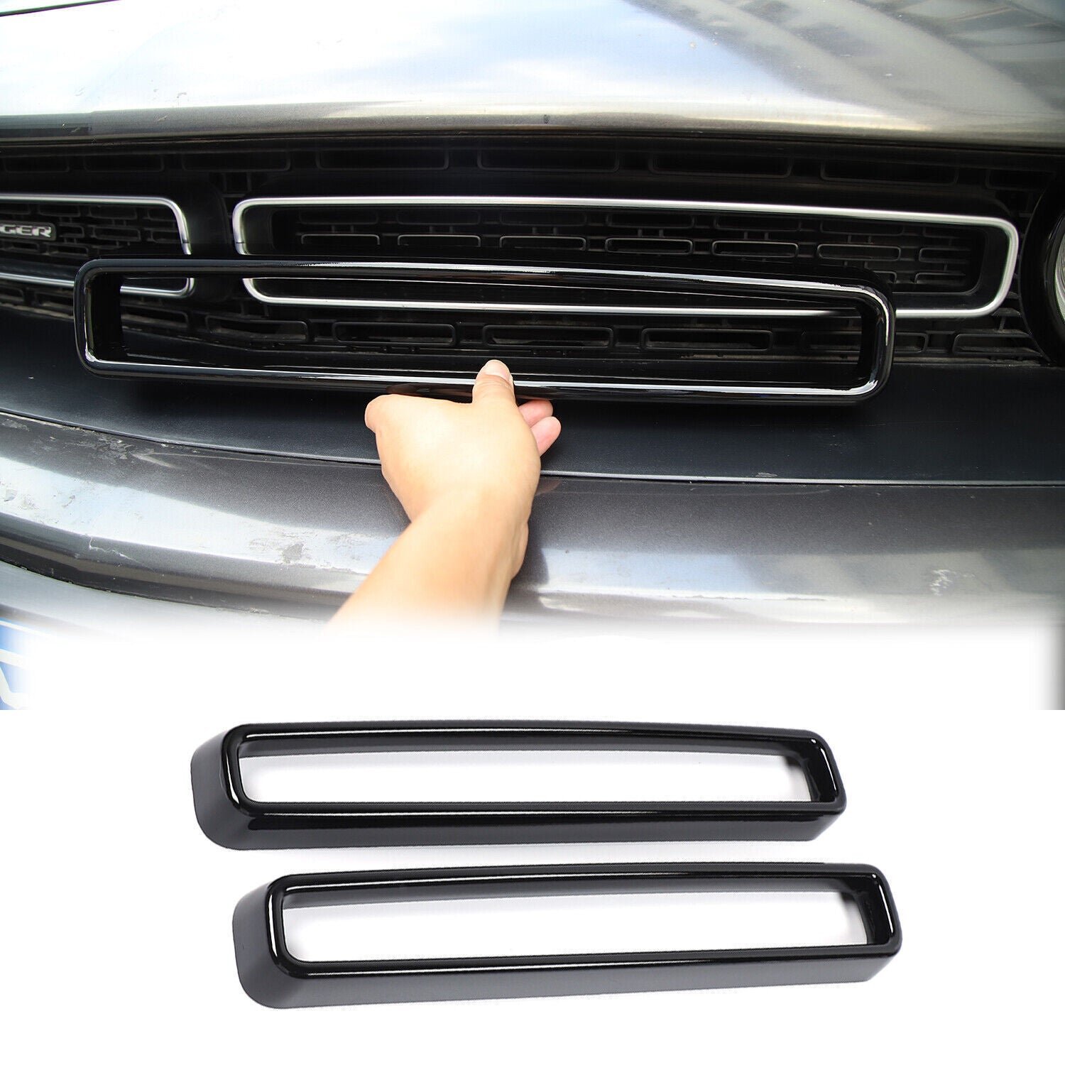 s-l1600_19c5a708-637a-42c8-9277-94a5ccdd8d0b 2PCS Front Grill Grille Insert Cover Trim for Dodge Challenger 2015-2023 Accessories - Image 1