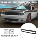 2PCS Front Grill Grille Insert Cover Trim for Dodge Challenger 2015-2023 Accessories - Image 3