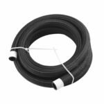 Black Fuel Hose Oil Gas Line AN4-AN6-AN8-AN10-AN12 Nylon/Stainless Steel Braided