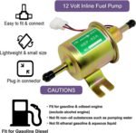12V Universal 3-6PSI Gas Diesel Inline Low Pressure Electric Fuel Pump HEP-02A - Image 3