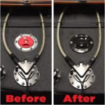 Black Fire-Resistant Gas Tank Filler Cap 150mm with Air Vent - Compatible with Honda CBR, CB Series - Image 4