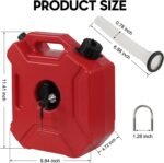 Motorcycle Portable Gas Tank 5L Jerry Can For Honda KTM BMW Street ATV Off Road - Image 3