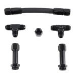 Braided AN8 Dual Feed Carb Fuel Line Double Pump For 4150 Holley Carburetor 8AN - Image 5